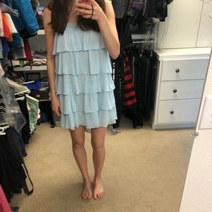 Lovers + Friends blue ruffle summer dress